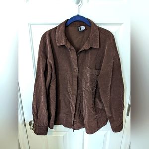 H&M Corduroy Oversized Buttoned Shirt